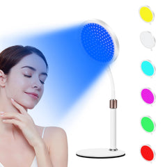 Red Light Therapy for Face and Neck 7 Color Red Light Therapy Lamp with Base 100LEDs Deep Red Light Therapy Device for Body Neck Knee Back